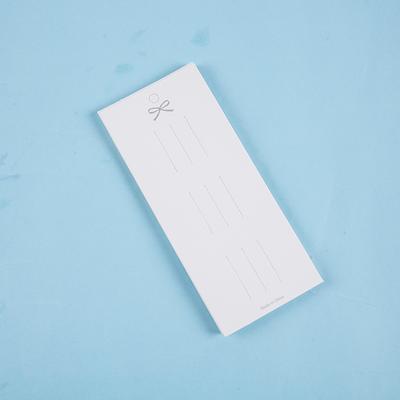 50Pcs Bow White Cardboard Hair Clip Hair Rope Jam Display Hanging Card Jewelry Packaging Headwear Cardboard Diy Accessories