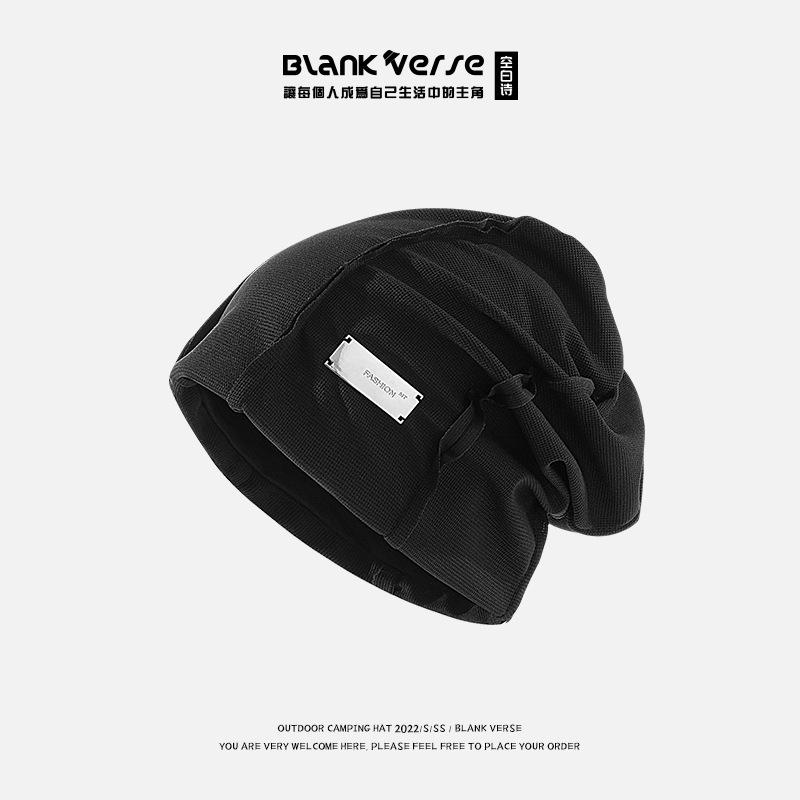 Autumn and Winter New Metal Standard Stacking Hat Fashionable Versatile Face Small Hat Women's Casual Warm Bag Head Hat