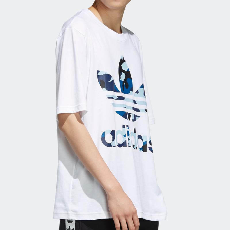 Adidas Originals Casual Letter Print Crew Neck Sweatshirt Men Tops White DX4204