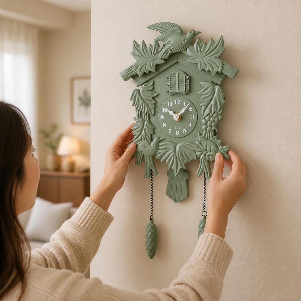 T52 Single-Sided Decorative Wall Clock Sweep Movement for Hallway, Office