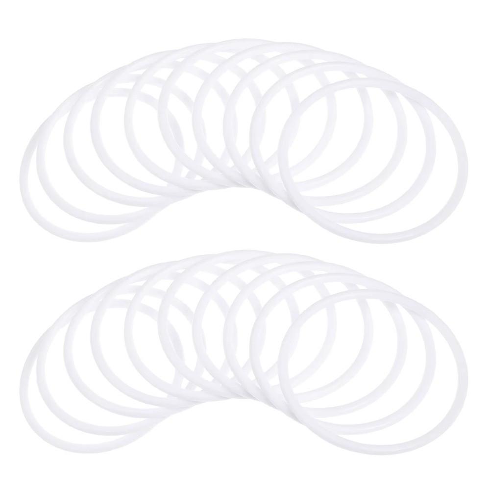 10PCS White Plastic Hoops Rings Round Shape Wreath Hoops Dream Catcher Rings Dream Catcher Making