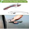 Exterior Door Handle Cover Trim Door Handle Cover for Kia Sportage R 2011-2015 (Only Fit the Left Hand Drive Model) Silver Tone ABS 1 Set