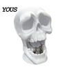 Gothic Desktop Decor 3D Printed Open Mouth Skull Headphone Stand, Skeleton Organizer for Men Organizer, DIY Paintable Ornament Gaming Room
