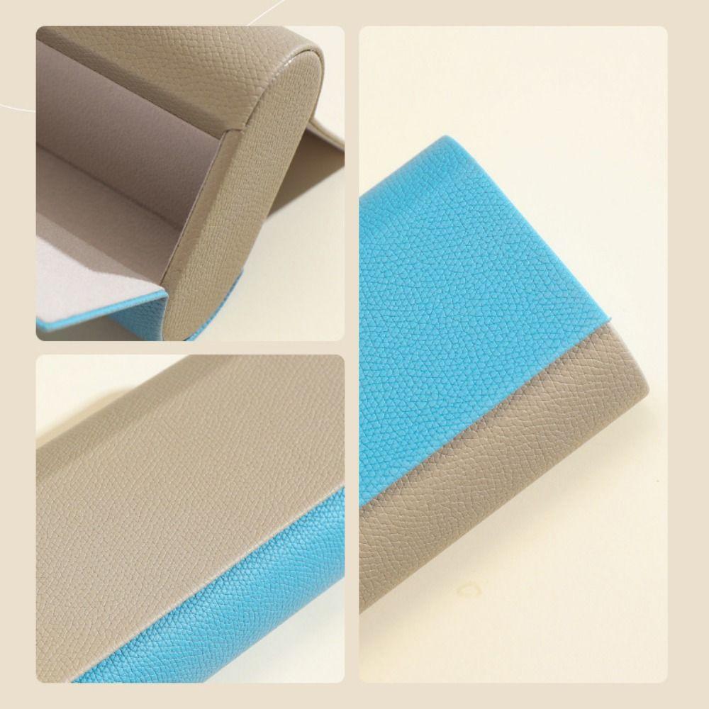 Double Layer Double Eyeglasses Case PU Leather Portable Dual- Glasses Case Waterproof 2 Slots Sunglasses Box For Women Men