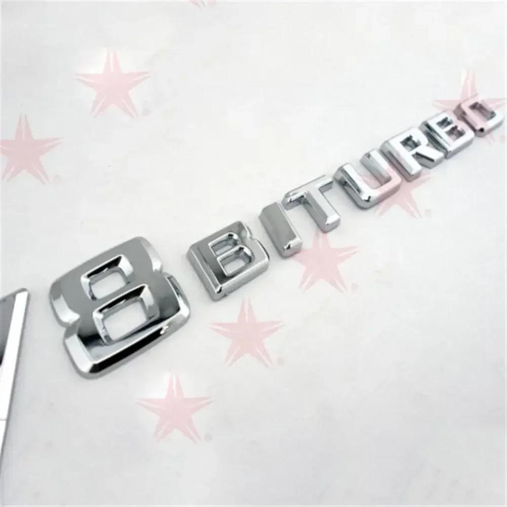 XEATN1 New 2026 For Benz AMG Hot Cheap Car Sticker High Quality Emblem Vehicle Logos For Benz V8 BITURBO ABS Plastic