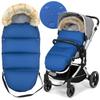 Set of Sleeping Bag for Stroller, Seat, Sled, Winter, Navy Blue Bag + Cover