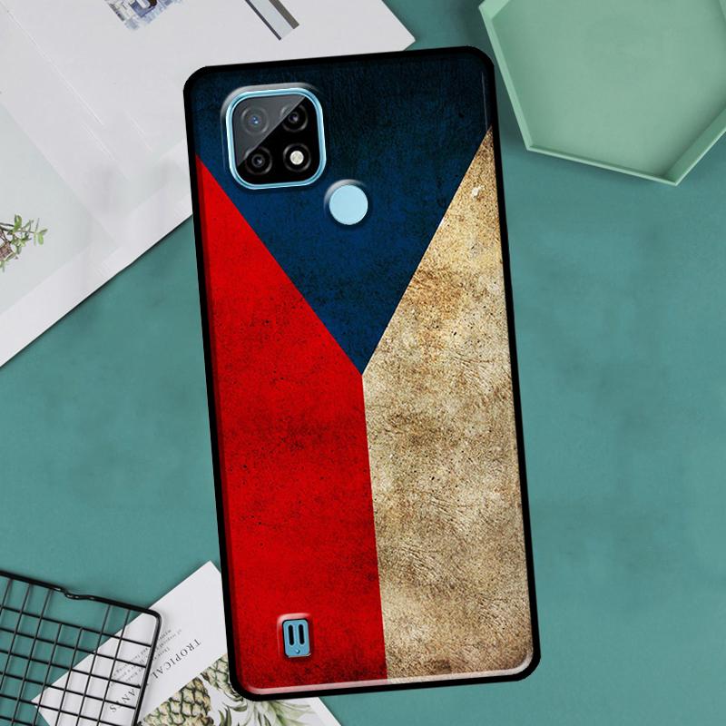 Czech Republic Flag For OnePlus 10 9 Pro 8T 9R 10R Nord2 Case For Realme 8 Pro 9 GT Neo 3 2 Master 8i 9i Cover