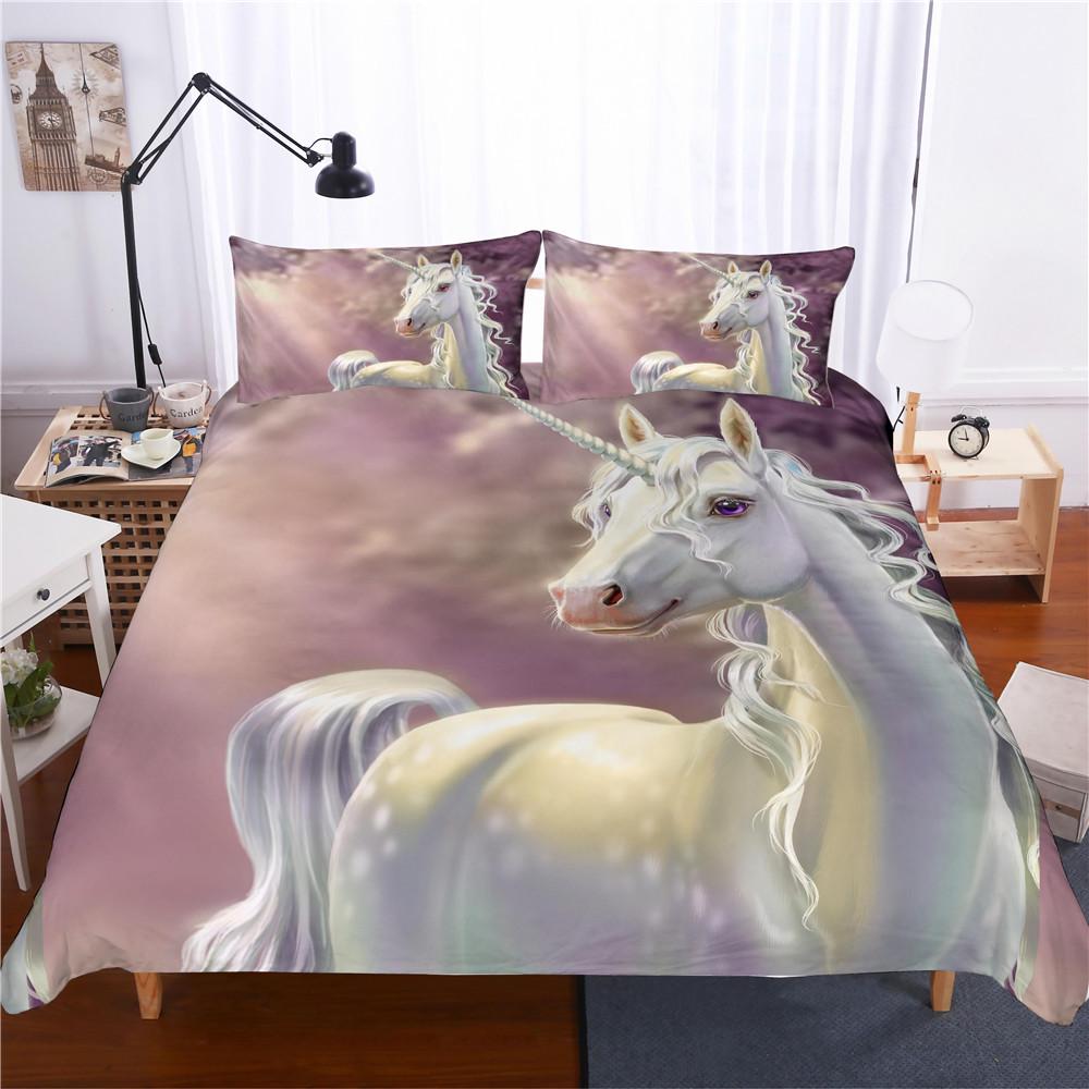 unicorn queen sheet set