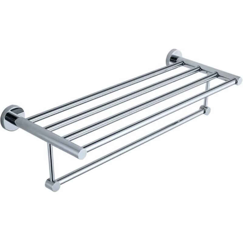 Stainless Steel Bathroom Towel Rack with Storage Shelf