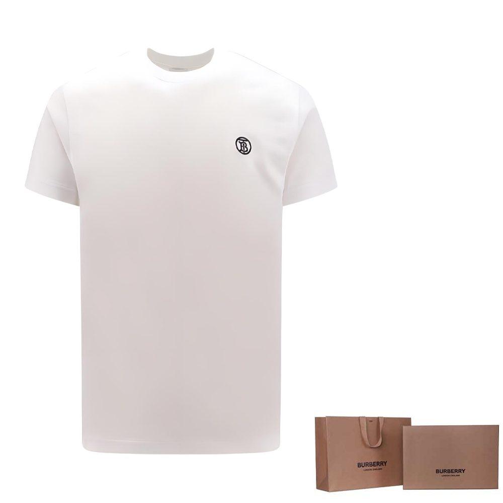 Burberry Logo Embroidered Crewneck T Shirt 80840151