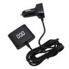 78W USB C Car Charger 5 Port PD30W Fast Charging Car Phone Charger with Dual Digital Voltage Display 4.9 Ft Extention