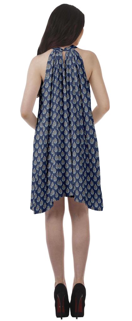 Moomaya Sukienki halter z nadrukiem Kobiety Wysoki dekolt Bez rękawów Tunika Kobiety