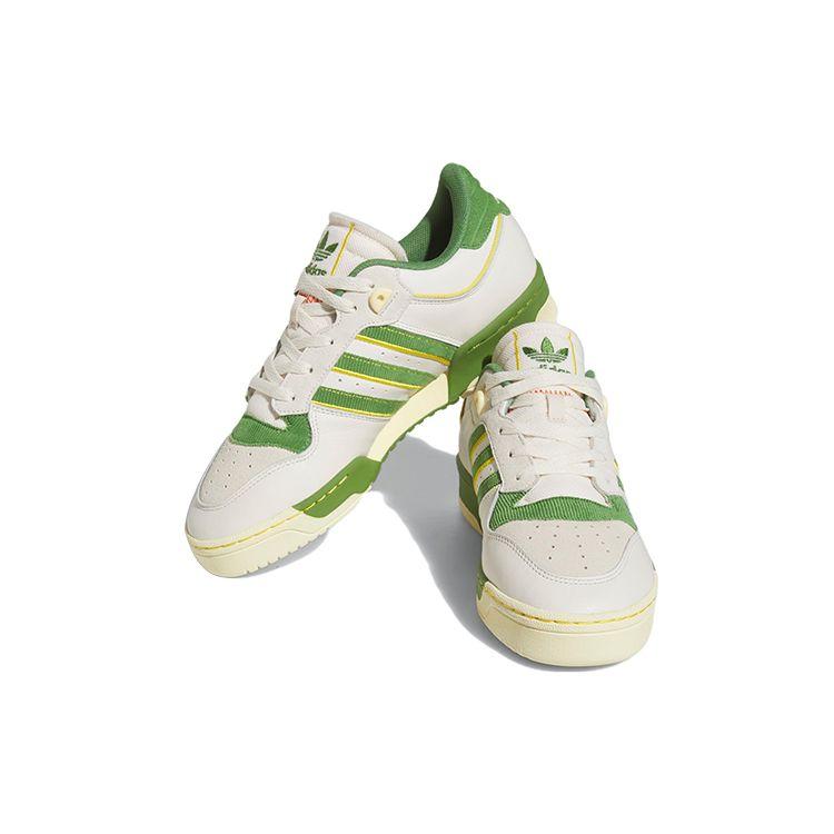Adidas Rivalry Low 86 Chalk White Crew Green Unisex Sneakers Hazy-Yellow FZ6318