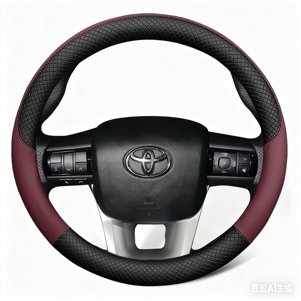 Car Steering Wheel Cover Artificial Leather For Toyota Fortuner Hilux 2015-2021 Steering-Wheel Cover Wrap Auto Interior