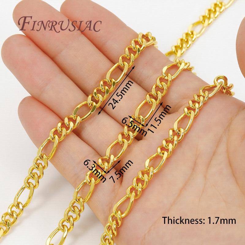 Multiple Styles 1 Meter 18K Gold Plated Brass Necklaces&Bracelets Chains Quality DIY Jewelry Accessories Chain For Needlework