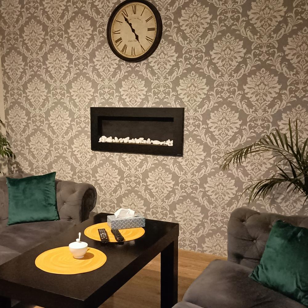 Wall Mounted Bioethanol Fireplace DELTA2 SLIM TÜV SET