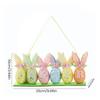 Colorful Easter Bunny Egg Ornaments Foam Easter Eggs with Bunny Ear for Tree Wall Door Window Spring Party Decoration