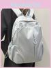 Nylon Rucksack für Mädchen mit Buchstabenstickerei und geschwungenen Schultergurten für Schule und Reisen
