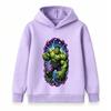 Kids Boys Girls Pullover Hoodie Super Green Hero Print Casual Soft Long Sleeve Hooded Sweatshirt for Children Daily Wear