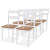 Day and Night - Day and Night Dining Chairs 6 Units White Rubber Wood
