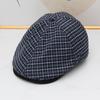 Retro plaid forward hat women's autumn and winter new literary and versatile cap shows the face small street painter hat tide