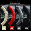 Winter Super Soft Plush Creative Stitching Car Steering Wheel Cover Universal,Warm Faux Fur Auto Handlebar On the Steering-Wheel