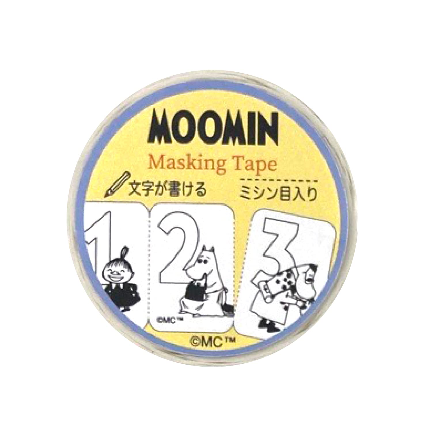 

Gakken Staful Moomin Masking 30mm Wide x M05407 Tape, 5m, Perforated, Numbers,