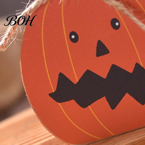 Decorative Tray Landscaping 3 Pcs Halloween Indoor Table Decoration, Cute Ghost Wooden Sign with Jute Rope, Rustic Ornaments Farmhouse BOO Block