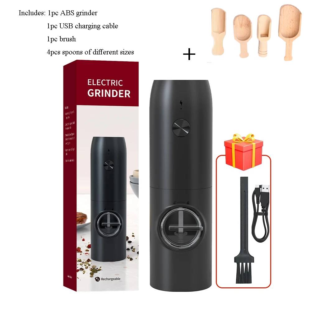 

Portable Grinder Set Pepper Pepper Spice Grinder Adjustable Coarseness Kitchen Grinding Tool USB Charging With LED light