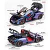 1/24 Scale Mclaren Senna Super Sports Mini GT Alloy Diecast Model Vehicle Simulation Sound & Light Birthday Gifts Box for Boyfriend