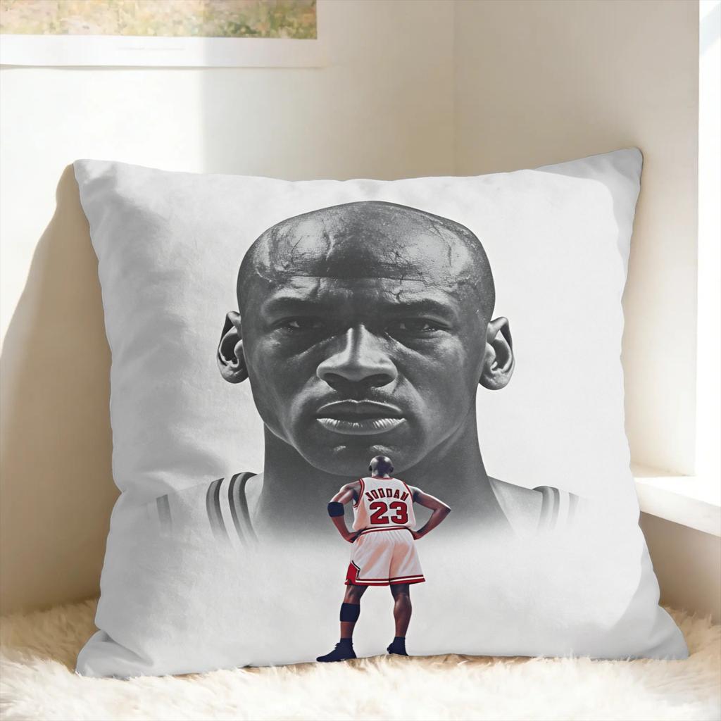 Basketball Michael JJordan Pillow Case  Square Pillow Cover For Living Room Sofa Cute Funny Pillowcases