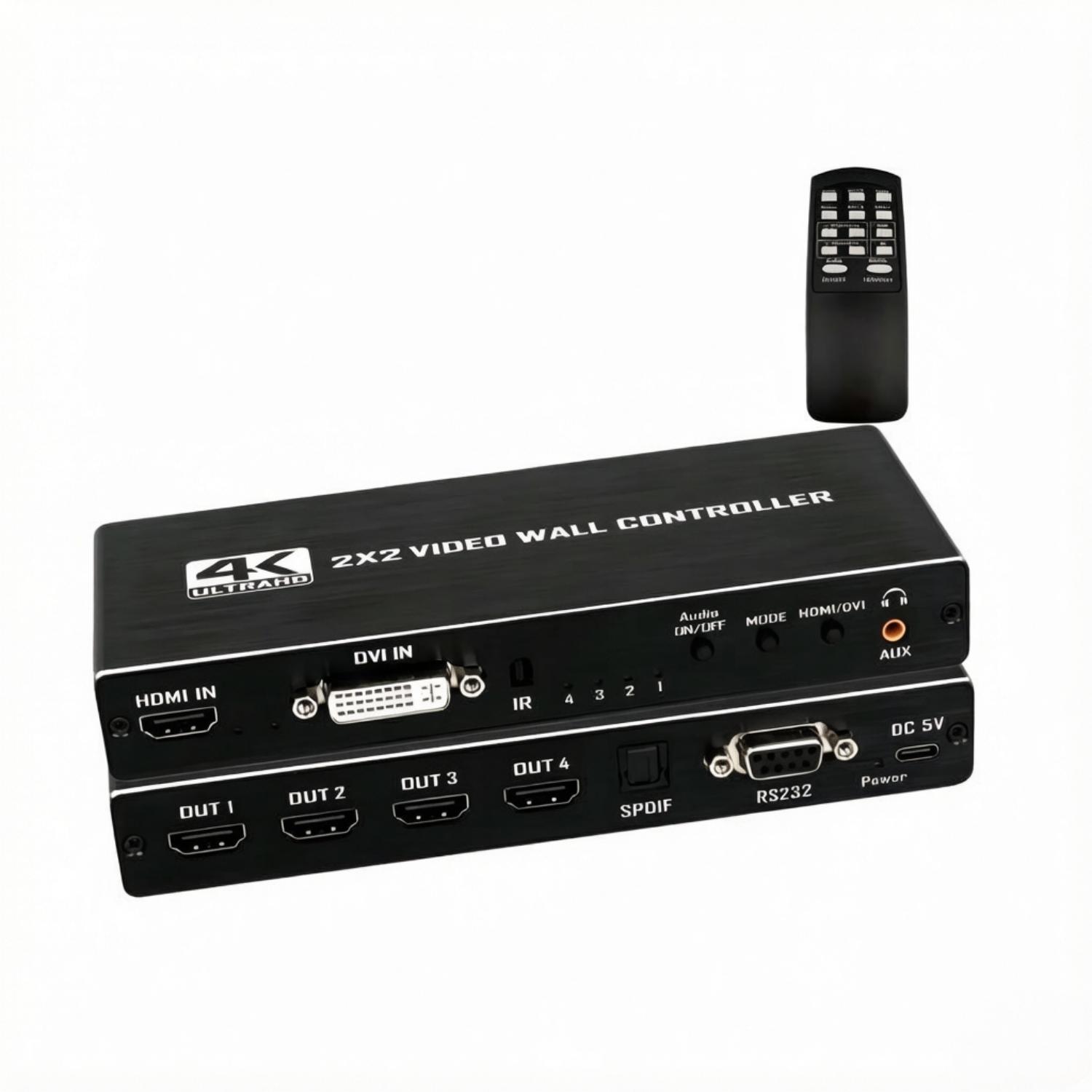 4K 2x2 HDMI Video Wall Controller