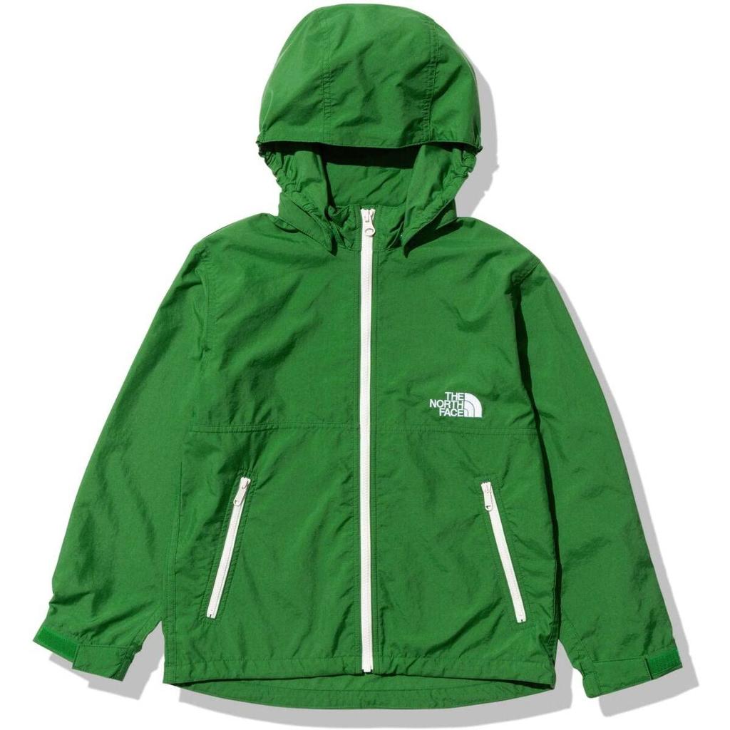 The North Face Compact UV Primary Size 100 Kids' Jacket, Unisex, Water-Repellent, Protection, Lightweight, Green,