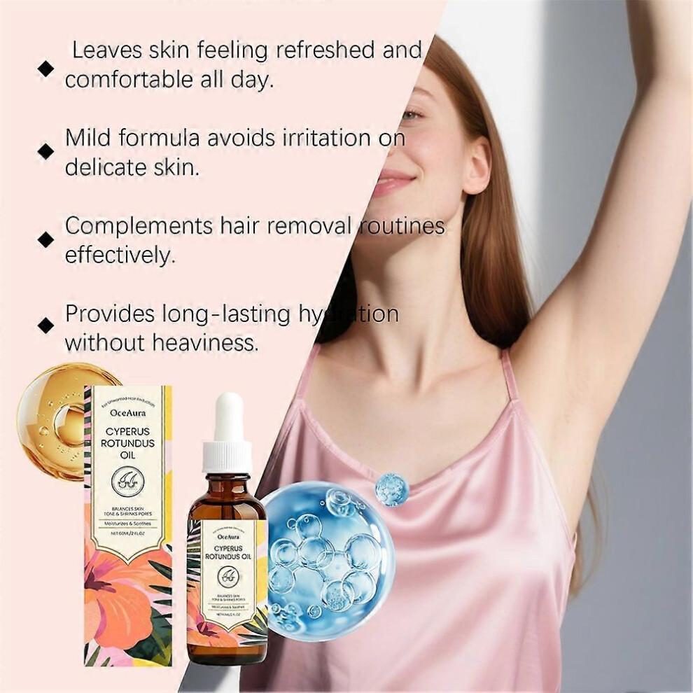 (1pc)Cyperus Rotundus Oil for Hair Growth Reduction - Natural Body Hair Slowing Oil, Fast-Acting Formula for Legs, Arms, Bikini Area