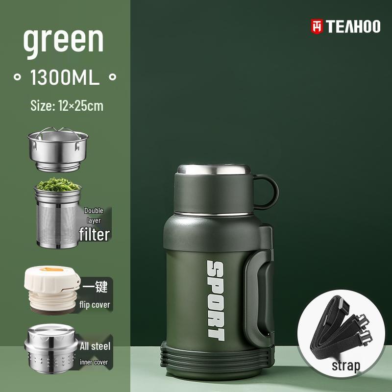 Qihu Large Capacity Stainless Steel Thermos Flask for Outdoor, Car & Home Travel