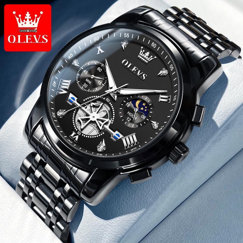 

OLEVS Men s Quartz Steel Band Watch - Popular Hot Seller