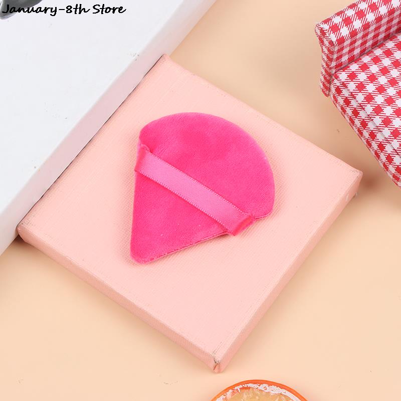 1 szt. Trójkątny Aksamitny Puder Kosmetyczny Puszka Mini Gąbka Kosmetyczna Większa Do Makijażu Podkładem Na Mokro Narzędzia