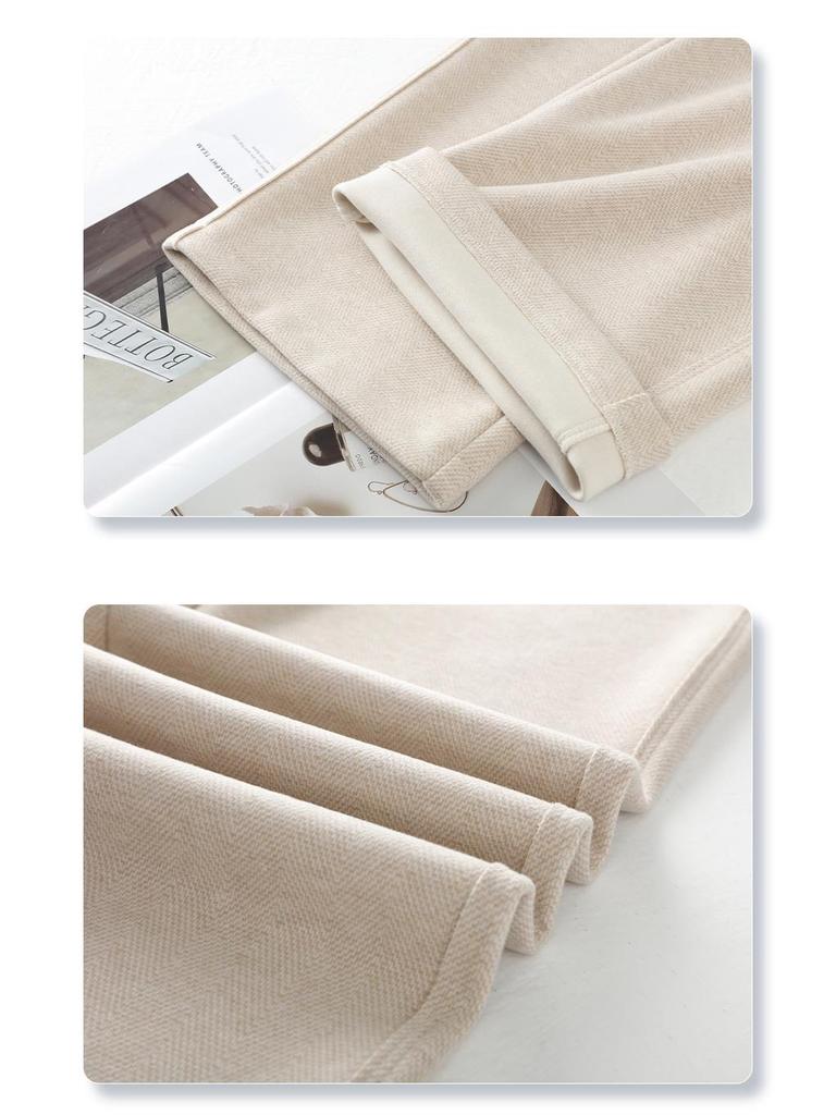 Off-White Women's Wool Wide-Leg Pants - 2024 Autumn/Winter Straight-Leg Casual Style