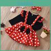 Ținută Rochie Tutu Petrecere Fetiță cu Șoricelul Minnie și Bentiță cu Fundă