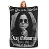 Kovová legenda Ozzy Osbourne Rip Deka Více velikostí Měkká nadýchaná plyšová přehozová deka na pohovku a postel