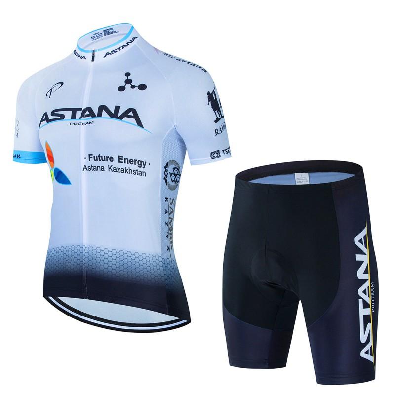 ASTANA Set Maglia da Ciclismo da Uomo Manica Corta Kit Bici da Strada Traspirante Asciugatura Rapida Lycra Abbigliamento Performance