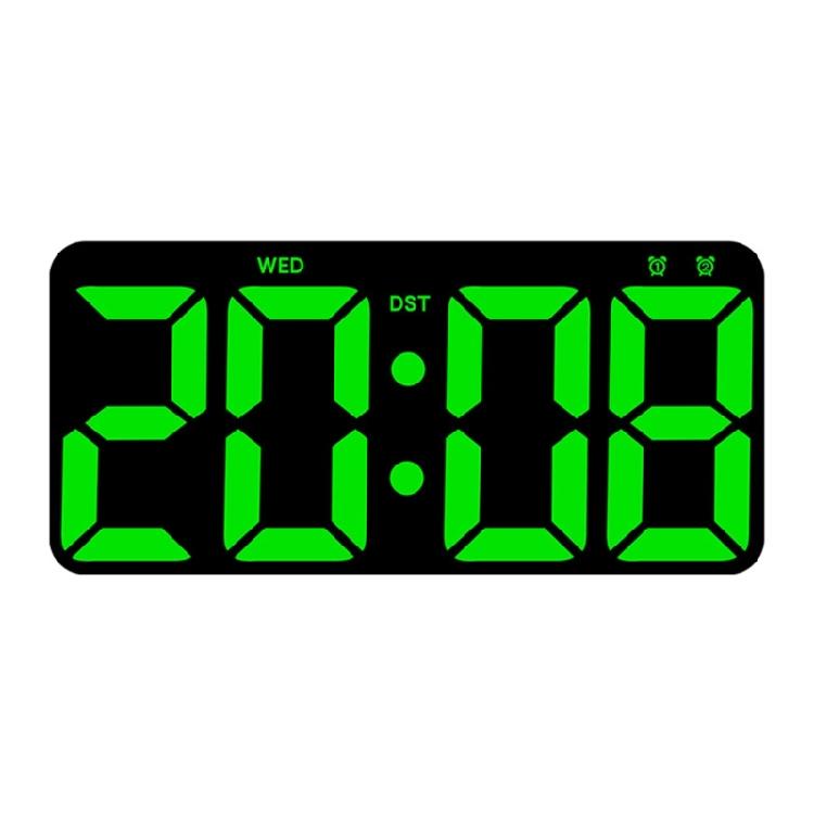 Clear Display LED Wall Clock with Digits, Countdown Calendar and Thermometer Adjustable Brightness for Comfort