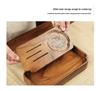 Walnut Chinese Style Solid Wood Tea Tray for Gongfu Tea Ceremony - Compact Water Storage for Home or Office Use
