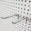 Wall-Mounted Stainless Steel Pegboard Organizer Shelf