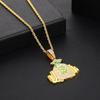 Hip Hop Ice Out Dollar Money Bag Necklace Shiny Cubic Zirconia Wallet Pendant For Men Women Hip Hop Rock Rap Cool Jewelry