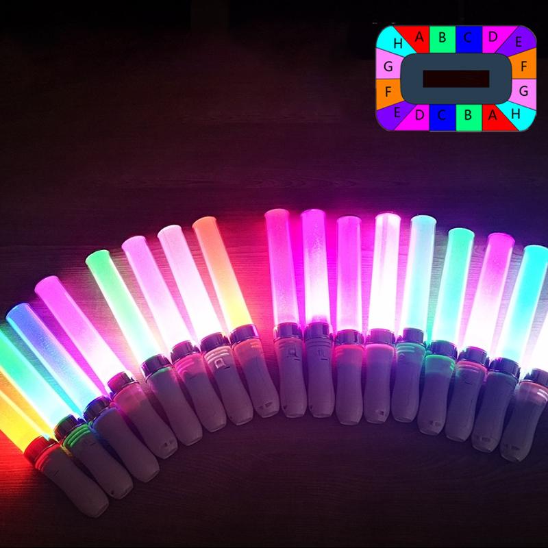 Led Glow Sticks Colorful Rgb Glow Foam Stick Cheer Tube Dark Light Lightsticks for Idol Concert Xmas Birthday Wedding Party