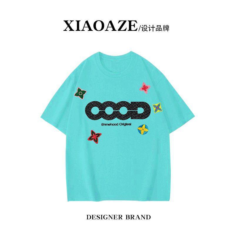 190g Cotton Loose Fit Graphic T-Shirt Men Women Casual Streetwear Round Neck Short Sleeve