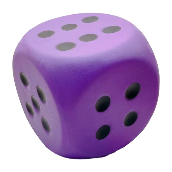 Large Slow-Rising Dice Squeeze Toy Soft PU Fidget for Stress Relief Rounded Corners for Safe Play Colorful Pinch Toy for Board Games