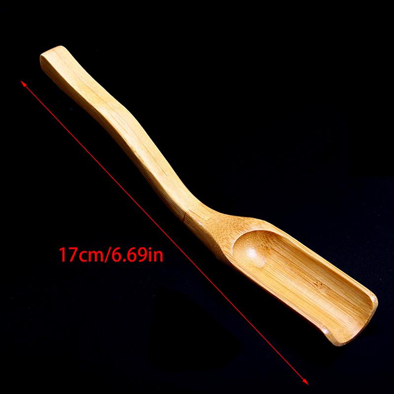 Chinese Kongfu Tea Scoop Wood/Bamboo Retro Style Natural Delicate Spoon Portable Bamboo Teaspoon Tea Accessories