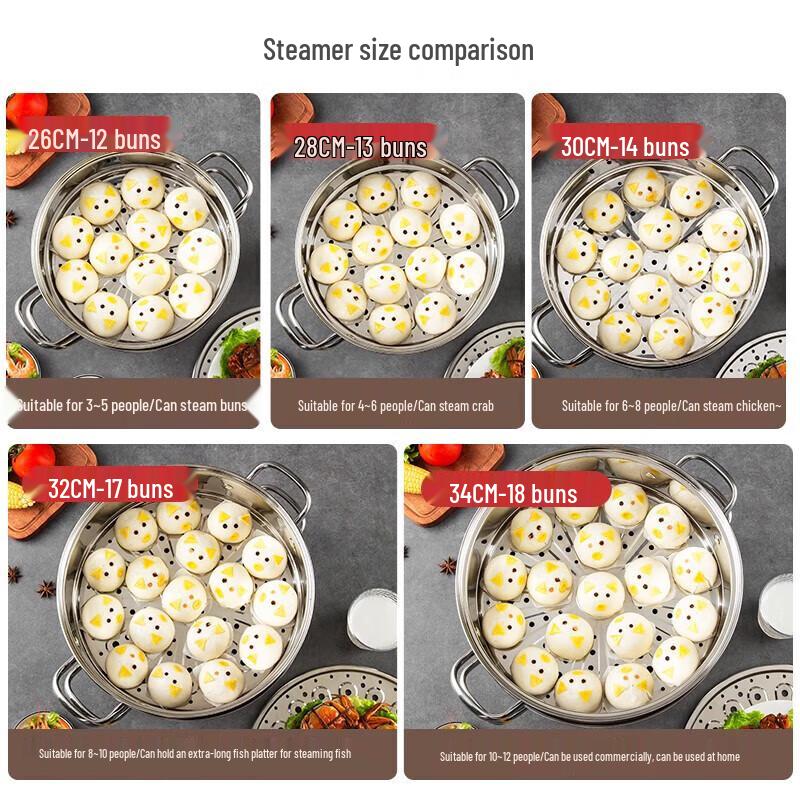 Meichu 304 Stainless Steel Multi-Layer Steamer